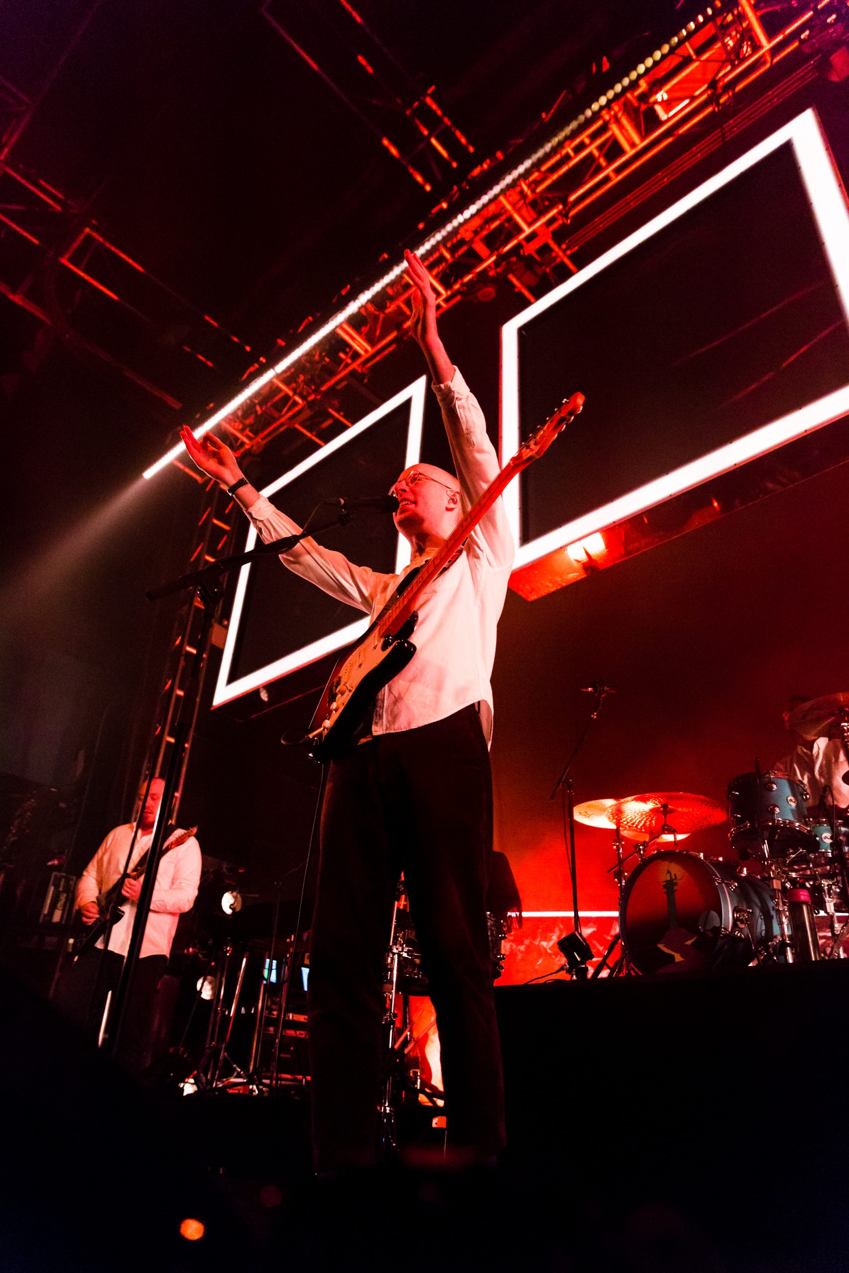 Bombay Bicycle Club playing at O2 Academy Leeds as part of their 2020 tour following the release of Everything Else Has Gone Wrong