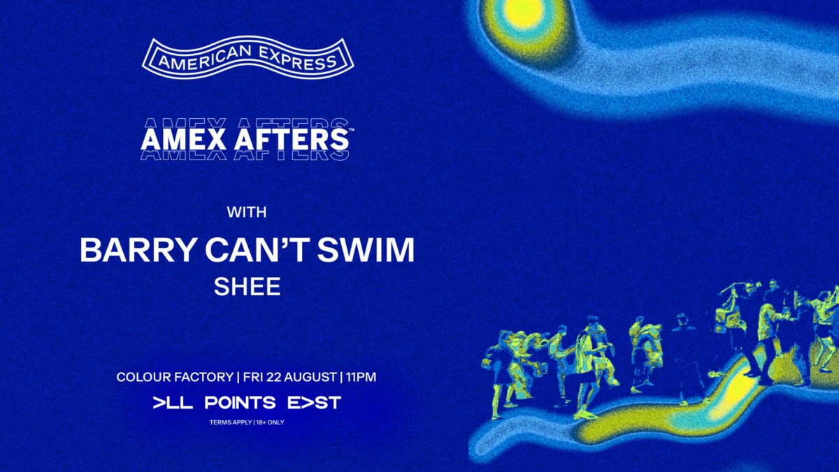 ‘AMEX AFTERS™’ WITH BARRY CAN’T SWIM (DJ SET) SHEE FRIDAY 22 AUGUST 2025 COLOUR FACTORY